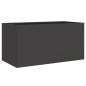 vidaXL Pflanzkübel Schwarz 62x30x29 cm Kaltgewalzter Stahl vidaXL Pflanzkübel Schwarz 62x30x29 cm Kaltgewalzter Stahl