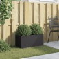 vidaXL Pflanzkübel Schwarz 62x30x29 cm Kaltgewalzter Stahl vidaXL Pflanzkübel Schwarz 62x30x29 cm Kaltgewalzter Stahl