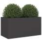 vidaXL Pflanzkübel Schwarz 62x30x29 cm Kaltgewalzter Stahl vidaXL Pflanzkübel Schwarz 62x30x29 cm Kaltgewalzter Stahl