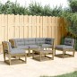 vidaXL 5-tlg. Garten-Sofagarnitur mit Kissen Kiefernholz Imprägniert vidaXL 5-tlg. Garten-Sofagarnitur mit Kissen Kiefernholz Imprägniert