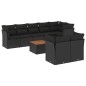 vidaXL 9-tlg. Garten-Sofagarnitur mit Kissen Schwarz Poly Rattan vidaXL 9-tlg. Garten-Sofagarnitur mit Kissen Schwarz Poly Rattan