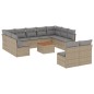 vidaXL 12-tlg. Garten-Sofagarnitur mit Kissen Beige Poly Rattan vidaXL 12-tlg. Garten-Sofagarnitur mit Kissen Beige Poly Rattan