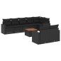 vidaXL 9-tlg. Garten-Sofagarnitur mit Kissen Schwarz Poly Rattan vidaXL 9-tlg. Garten-Sofagarnitur mit Kissen Schwarz Poly Rattan