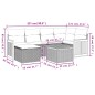 vidaXL 7-tlg. Garten-Sofagarnitur mit Kissen Grau Poly Rattan vidaXL 7-tlg. Garten-Sofagarnitur mit Kissen Grau Poly Rattan