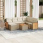 vidaXL 8-tlg. Garten-Sofagarnitur mit Kissen Beige Poly Rattan vidaXL 8-tlg. Garten-Sofagarnitur mit Kissen Beige Poly Rattan
