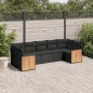 vidaXL 7-tlg. Garten-Sofagarnitur mit Kissen Schwarz Poly Rattan vidaXL 7-tlg. Garten-Sofagarnitur mit Kissen Schwarz Poly Rattan