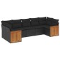 vidaXL 7-tlg. Garten-Sofagarnitur mit Kissen Schwarz Poly Rattan vidaXL 7-tlg. Garten-Sofagarnitur mit Kissen Schwarz Poly Rattan