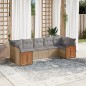vidaXL 7-tlg. Garten-Sofagarnitur mit Kissen Beige Poly Rattan vidaXL 7-tlg. Garten-Sofagarnitur mit Kissen Beige Poly Rattan