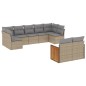 vidaXL 9-tlg. Garten-Sofagarnitur mit Kissen Beige Poly Rattan vidaXL 9-tlg. Garten-Sofagarnitur mit Kissen Beige Poly Rattan