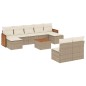 vidaXL 10-tlg. Garten-Sofagarnitur mit Kissen Beige Poly Rattan vidaXL 10-tlg. Garten-Sofagarnitur mit Kissen Beige Poly Rattan