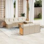 vidaXL 11-tlg. Garten-Sofagarnitur mit Kissen Beige Poly Rattan vidaXL 11-tlg. Garten-Sofagarnitur mit Kissen Beige Poly Rattan