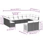 vidaXL 12-tlg. Garten-Sofagarnitur mit Kissen Grau Poly Rattan vidaXL 12-tlg. Garten-Sofagarnitur mit Kissen Grau Poly Rattan