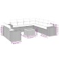 vidaXL 10-tlg. Garten-Sofagarnitur mit Kissen Grau Poly Rattan vidaXL 10-tlg. Garten-Sofagarnitur mit Kissen Grau Poly Rattan