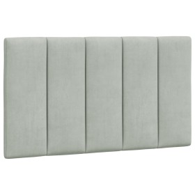 vidaXL Kopfteil-Kissen Hellgrau 90 cm Samt
