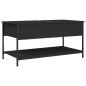 vidaXL Couchtisch Schwarz 100x50x50 cm Holzwerkstoff und Metall vidaXL Couchtisch Schwarz 100x50x50 cm Holzwerkstoff und Metall