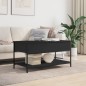 vidaXL Couchtisch Schwarz 100x50x50 cm Holzwerkstoff und Metall vidaXL Couchtisch Schwarz 100x50x50 cm Holzwerkstoff und Metall