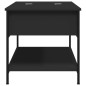 vidaXL Couchtisch Schwarz 100x50x50 cm Holzwerkstoff und Metall vidaXL Couchtisch Schwarz 100x50x50 cm Holzwerkstoff und Metall
