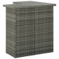 4-tlg. Gartenbar-Set mit Kissen Poly Rattan Grau 4-tlg. Gartenbar-Set mit Kissen Poly Rattan Grau