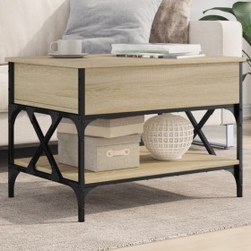 vidaXL Couchtisch Sonoma-Eiche 70x50x50 cm Holzwerkstoff und Metall