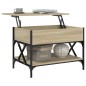 vidaXL Couchtisch Sonoma-Eiche 70x50x50 cm Holzwerkstoff und Metall vidaXL Couchtisch Sonoma-Eiche 70x50x50 cm Holzwerkstoff und Metall