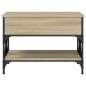 vidaXL Couchtisch Sonoma-Eiche 70x50x50 cm Holzwerkstoff und Metall vidaXL Couchtisch Sonoma-Eiche 70x50x50 cm Holzwerkstoff und Metall