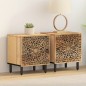 vidaXL Nachttische 2 Stk. 40x33x46 cm Massivholz Mango vidaXL Nachttische 2 Stk. 40x33x46 cm Massivholz Mango