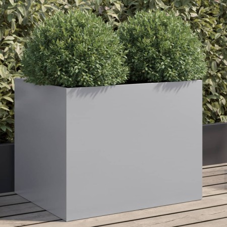 vidaXL Pflanzkübel Silbern 62x47x46 cm Verzinkter Stahl