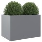 vidaXL Pflanzkübel Silbern 62x47x46 cm Verzinkter Stahl vidaXL Pflanzkübel Silbern 62x47x46 cm Verzinkter Stahl
