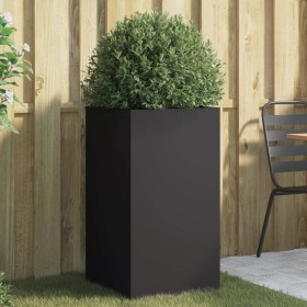 vidaXL Pflanzkübel Schwarz 42x38x75 cm Kaltgewalzter Stahl