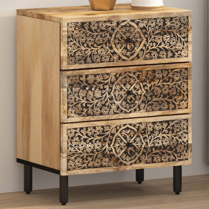 vidaXL Nachttisch 50x33x60 cm Massivholz Mango vidaXL Nachttisch 50x33x60 cm Massivholz Mango