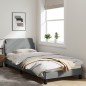 vidaXL Bettgestell mit Kopfteil Hellgrau 90x190 cm Stoff vidaXL Bettgestell mit Kopfteil Hellgrau 90x190 cm Stoff