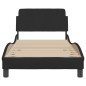 vidaXL Bettgestell mit Kopfteil Schwarz 90x190 cm Stoff vidaXL Bettgestell mit Kopfteil Schwarz 90x190 cm Stoff