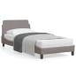 vidaXL Bettgestell mit Kopfteil Taupe 90x200 cm Stoff vidaXL Bettgestell mit Kopfteil Taupe 90x200 cm Stoff