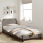 vidaXL Bettgestell mit Kopfteil Taupe 90x200 cm Stoff vidaXL Bettgestell mit Kopfteil Taupe 90x200 cm Stoff