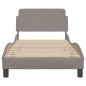 vidaXL Bettgestell mit Kopfteil Taupe 90x200 cm Stoff vidaXL Bettgestell mit Kopfteil Taupe 90x200 cm Stoff