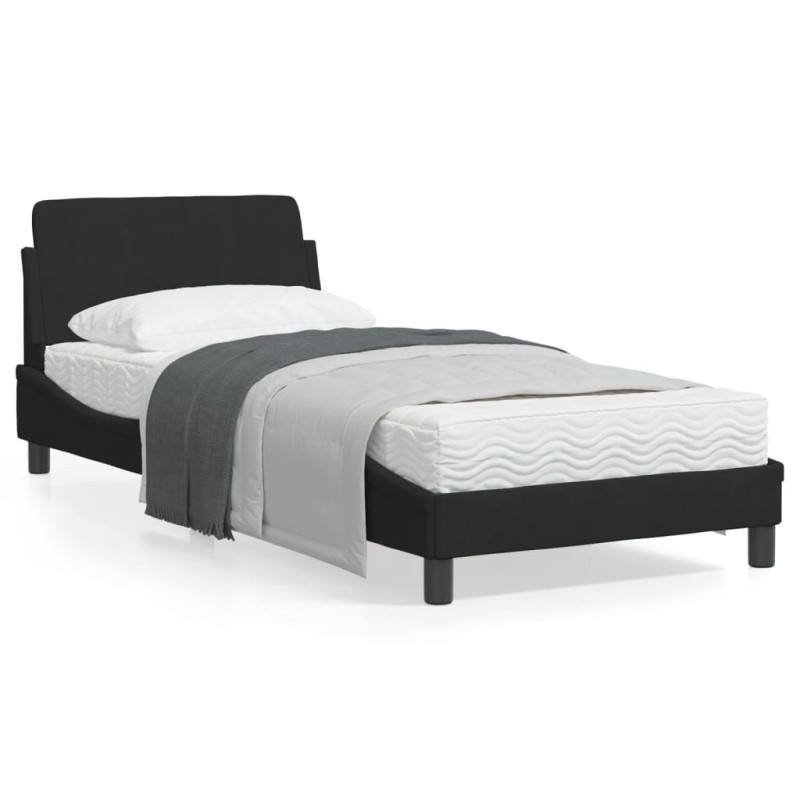 vidaXL Bettgestell mit Kopfteil Schwarz 90x200 cm Samt vidaXL Bettgestell mit Kopfteil Schwarz 90x200 cm Samt