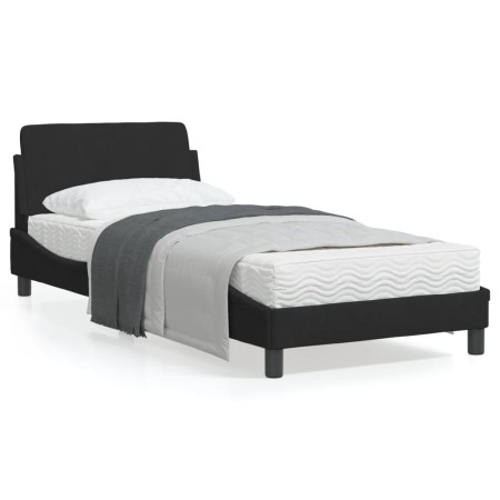vidaXL Bettgestell mit Kopfteil Schwarz 90x200 cm Samt
