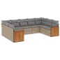 vidaXL 9-tlg. Garten-Sofagarnitur mit Kissen Beige Poly Rattan vidaXL 9-tlg. Garten-Sofagarnitur mit Kissen Beige Poly Rattan