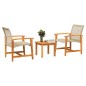 vidaXL 3-tlg. Bistro-Set Beige Poly Rattan und Akazienholz vidaXL 3-tlg. Bistro-Set Beige Poly Rattan und Akazienholz