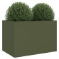 vidaXL Pflanzkübel Olivgrün 62x47x46 cm Kaltgewalzter Stahl vidaXL Pflanzkübel Olivgrün 62x47x46 cm Kaltgewalzter Stahl