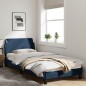 vidaXL Bettgestell mit Kopfteil Blau 90x190 cm Stoff vidaXL Bettgestell mit Kopfteil Blau 90x190 cm Stoff