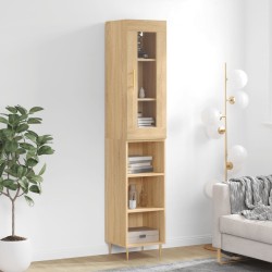 vidaXL Highboard Sonoma-Eiche 34,5x34x180 cm Holzwerkstoff