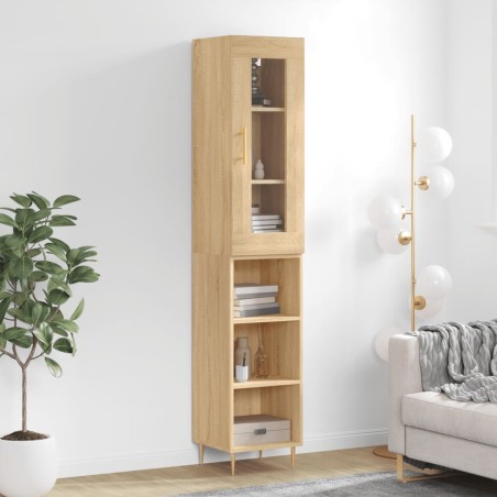 vidaXL Highboard Sonoma-Eiche 34,5x34x180 cm Holzwerkstoff