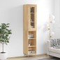vidaXL Highboard Sonoma-Eiche 34,5x34x180 cm Holzwerkstoff