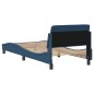 vidaXL Bettgestell mit Kopfteil Blau 90x190 cm Stoff vidaXL Bettgestell mit Kopfteil Blau 90x190 cm Stoff