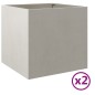 vidaXL Pflanzkübel 2 Stk. Silbern 49x47x46 cm Edelstahl vidaXL Pflanzkübel 2 Stk. Silbern 49x47x46 cm Edelstahl