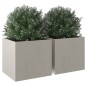 vidaXL Pflanzkübel 2 Stk. Silbern 49x47x46 cm Edelstahl vidaXL Pflanzkübel 2 Stk. Silbern 49x47x46 cm Edelstahl