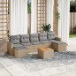 vidaXL 8-tlg. Garten-Sofagarnitur mit Kissen Beige Poly Rattan vidaXL 8-tlg. Garten-Sofagarnitur mit Kissen Beige Poly Rattan