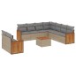 vidaXL 10-tlg. Garten-Sofagarnitur mit Kissen Beige Poly Rattan vidaXL 10-tlg. Garten-Sofagarnitur mit Kissen Beige Poly Rattan