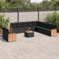 vidaXL 12-tlg. Garten-Sofagarnitur mit Kissen Schwarz Poly Rattan vidaXL 12-tlg. Garten-Sofagarnitur mit Kissen Schwarz Poly Rattan